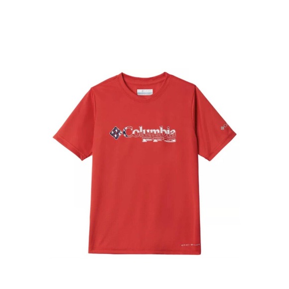 Columbia Other - NWT Columbia Stars and Stripes Red T-Shirt, Omni Wick short Sleeve Boys XS